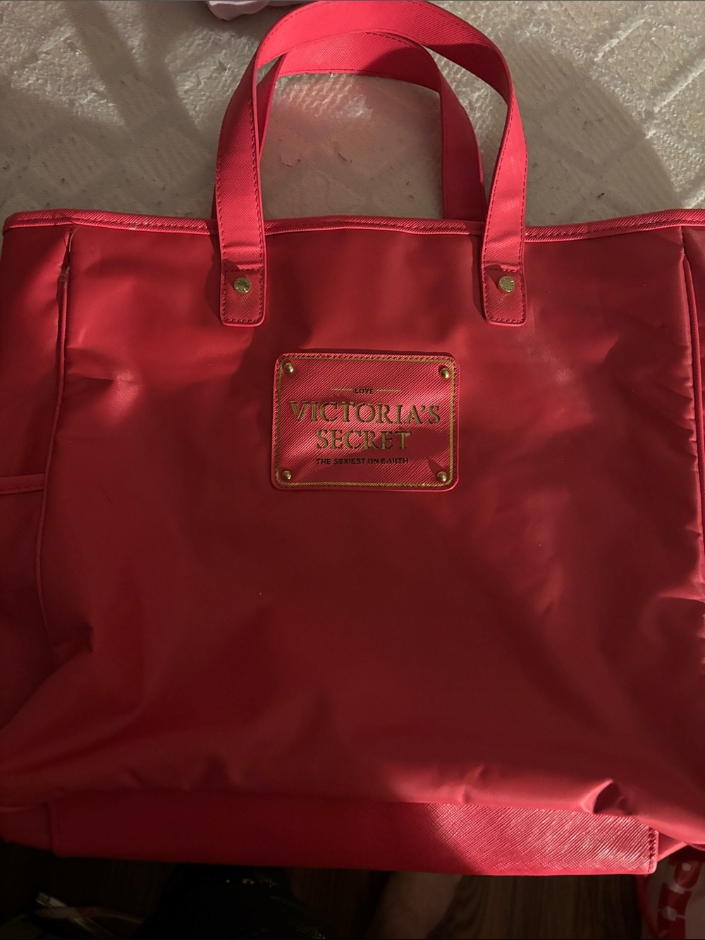 Victoria's Secret Bright Red Logo Tote
